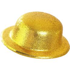 Guld Hatte Kostumer Widmann Glitter Bowler Hat Gold