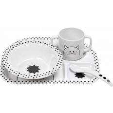 Melamina Vajilla para bebé Lässig Kids Dish Set Little Chums Cat