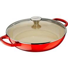 Cast Iron Shallow Casseroles Le Creuset Cerise Signature Cast Iron with lid 3.5 L 30 cm