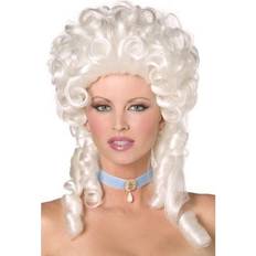 Historia Pitkät Peruukit Smiffys Baroque Wig White