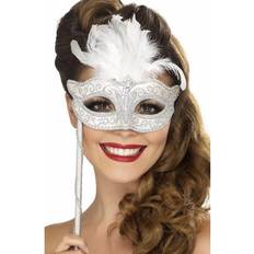 Silber Augenmasken Smiffys Baroque Fantasy Eyemask Silver