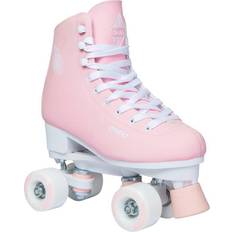 Rose Patins à roulettes OXELO Patin à roulettes artistique enfant adulte QUAD blanc