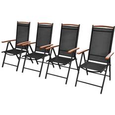Stolar 4pack Utemöbler vidaXL 41733 4-pack Trädgårdsmatstol