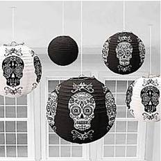 Candele per torta Amscan 6 lanterne Halloween carta bianco/nero