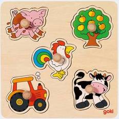 Puzzle con Pomelli Goki Puzzle semplice In campagna, 5 pezzi