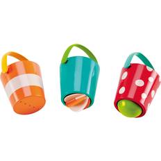 Jouets de bain Hape Ensemble de 3 seaux colorés pour le bain Bleu