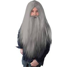 Children - Halloween Wigs Bristol Wizard Wig Long Beard Grey