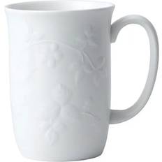 White bone china mugs Wedgwood Wild Strawberry White Mug 25cl