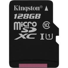 128 GB - microSDXC Schede di Memoria & Chiavette USB Kingston MicroSD da 128 GB Velocità UHS-I Classe 10 fino a 80MB s in lettura