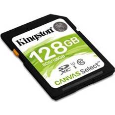 128 GB - SDXC Schede di Memoria & Chiavette USB Kingston Scheda di Memoria SDXC Canvas Select 128 GB UHS-I di Classe 10 Velocità 80 MB s