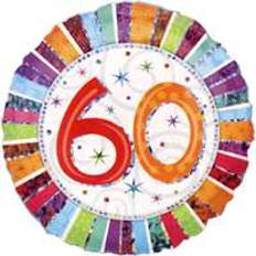 Multicoloured Number Balloons Amscan Foil Ballon Standard Radiant Birthday 60