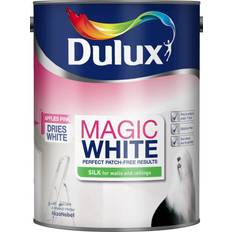 Dulux silk brilliant white Dulux Magic White Silk Wall Paint Pure Brilliant White 5L