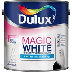 Dulux brilliant white matt Dulux Magic White Matt Wall Paint, Ceiling Paint Brilliant White 2.5L