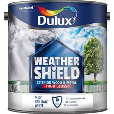 Dulux Weathershield Exterior Wood Paint, Metal Paint White 2.5L
