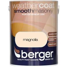 Berger Weathercoat Smooth Masonry Wall Paint Magnolia 5L