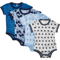 Stjerner Bodyer Børnetøj Pippi Body 4-pack - Blue (3820-725)