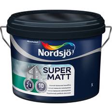 Matta - Svart - Träfasadsfärger - Utomhusfärger Målarfärg Nordsjö Super Matt Träfasadsfärg Svart 2.5L