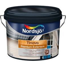 S0502 y målarfärg Nordsjö Tinova Premium Exterior + Träfasadsfärg Vit 10L
