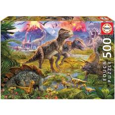 Dinosaur pussel Educa Dinosaur Gathering 500 Bitar