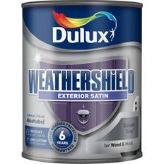 Dulux Paint Dulux Weathershield Quick Dry Exterior Metal Paint, Wood Paint Gallant Grey 0.75L