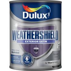 Dulux grey paint Dulux Weathershield Quick Dry Exterior Wood Paint, Metal Paint Gallant Grey 0.75L