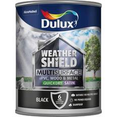 Dulux black weathershield Dulux Weathershield Multisurface Metal Paint, Wood Paint Black 0.75L