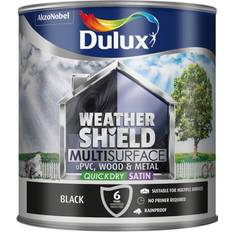 Dulux black weathershield Dulux Weathershield Multisurface Metal Paint, Wood Paint Black 2.5L