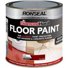 Floor Paints Ronseal Diamond Hard Floor Paint Tile Red 0.75L