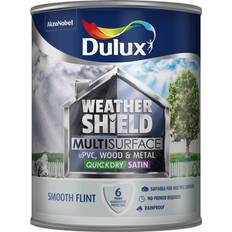 Dulux Weathershield Multisurface Metal Paint, Wood Paint Smooth Flint,Warm Graphite 0.75L