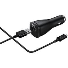 Samsung Baterías y Cargadores Samsung Cargador para coche puerto USB 2A cable Micro-USB Negro