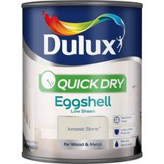 Dulux eggshell Dulux Quick Dry Eggshell Metal Paint, Wood Paint Jurassic Stone 0.75L