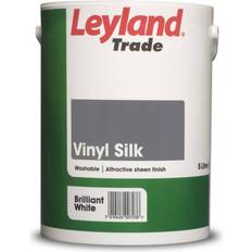 Ceiling Paints - White Leyland Trade Vinyl Silk Wall Paint, Ceiling Paint Brilliant White 5L