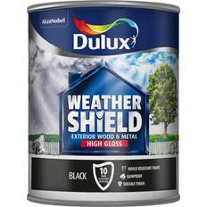 Dulux black weathershield Dulux Weathershield Exterior Metal Paint, Wood Paint Black 0.75L