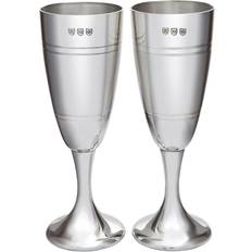 Silver Champagne Glasses Wentworth Pewter Celebration Champagne Glass 20cl 2pcs