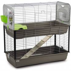 Beeztees Rongeurs Animaux de compagnie Beeztees Vadigran Cage Rongeur Caesar3 KD Double Taupe 100x50x97 cm