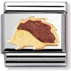 Brown Charms & Pendants Nomination Composable Classic Link Porcupine Charm - Silver/Gold/Brown