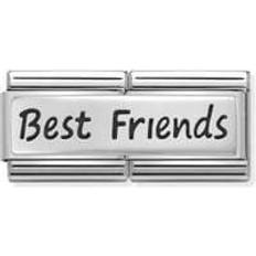 Hombre Amuletos y Colgantes Nomination Composable Classic Double Link Best Friends Charm - Silver/Black