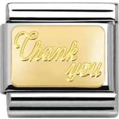 Nomination Composable Classic Link Thank You Charm - Silver/Gold