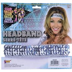 Dance & Disco Accessories Fancy Dress Bristol Sequin Headband Silver