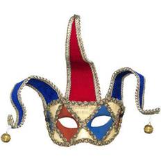 Rot Augenmasken Smiffys Venetian Musical Jester Eyemask