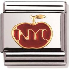 Red Charms & Pendants Nomination Composable Classic Link The Big Apple Charm - Silver/Gold/Red