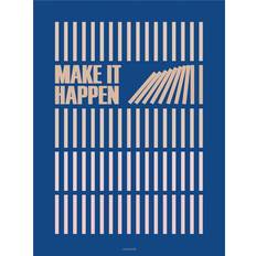 Vissevasse Make It Happen Blue Poster 50x70cm