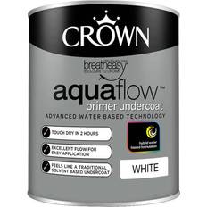 Crown Metal Paint - White Crown Aquaflow Undercoat Metal Paint, Wood Paint White 0.75L