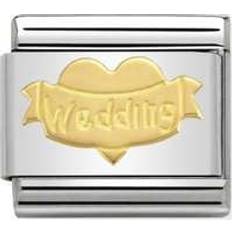 Nomination Composable Classic Link Wedding Heart Charm - Silver/Gold