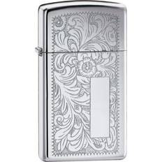 Zippo Bensin - Ficktändare - Silver Zippo Windproof Slim Chrome Venetian