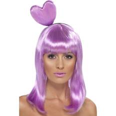 Women Long Wigs Fancy Dress Smiffys Lilac Candy Queen Wig