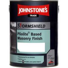 Johnstone's Trade Stormshield Pliolite Based Masonry Finish Cement Paint Magnolia 5L