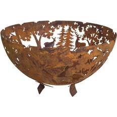 Fire Bowl Laser Cut Rust FF262