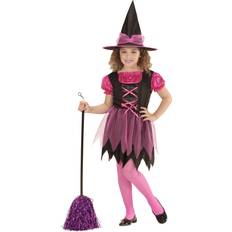 Barn - Häxor Maskeradkläder Widmann Flicker Witch Childrens Costume Pink
