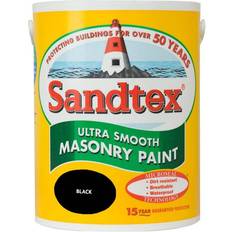 Black masonry paint Sandtex Ultra Smooth Masonry Concrete Paint Black 2.5L